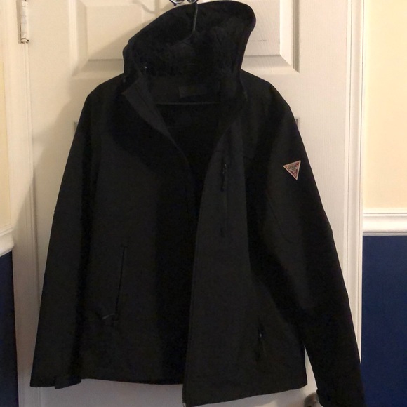 guess iridescent puffer jacket